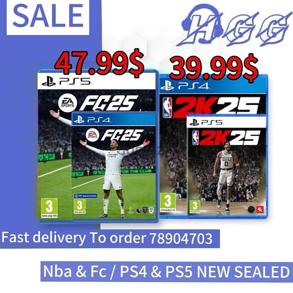 Fc 25 ar & Nba2k25 ps4 and ps5 bes price ! 0