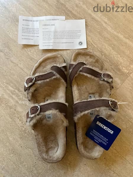 Birkenstock New Authentic Woman Nubuck Leather Lamb Skin Lining Fluffy 1