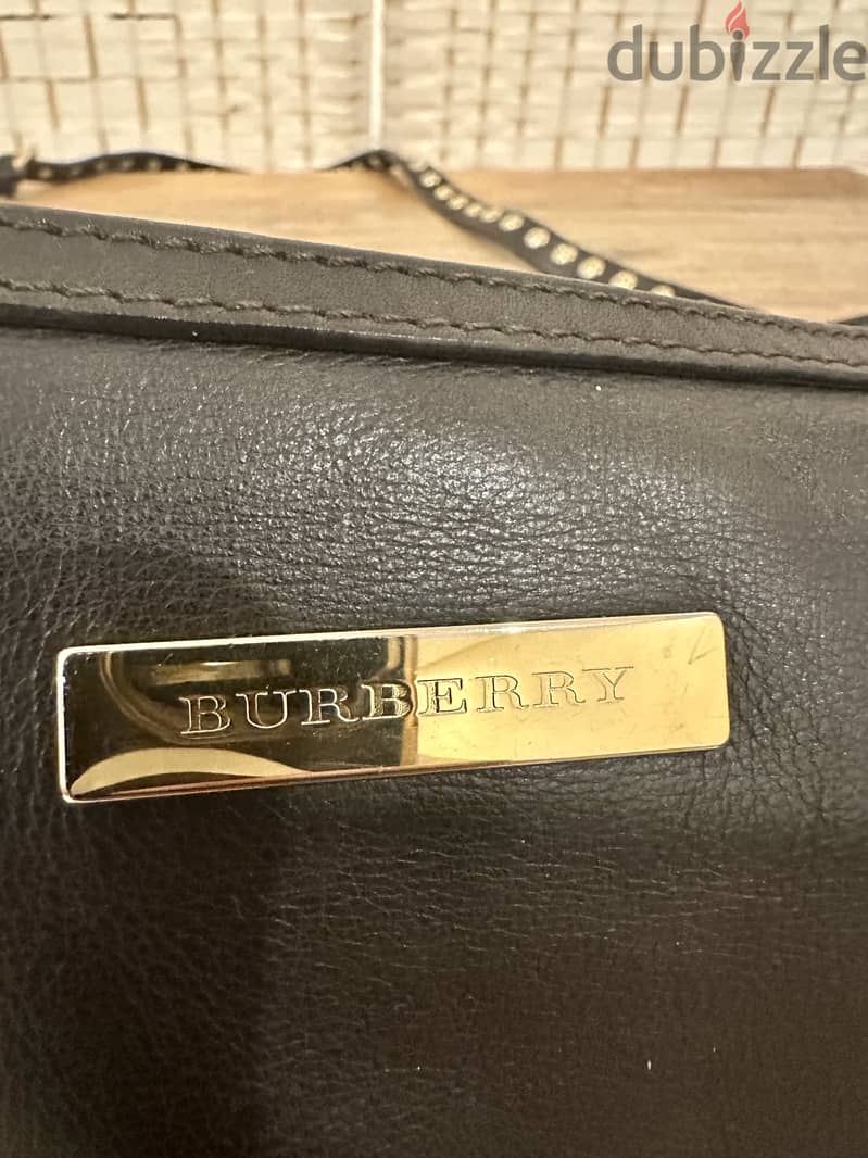 BURBERRY- vintage Studded Leather Two-Way Hobo Bag 7