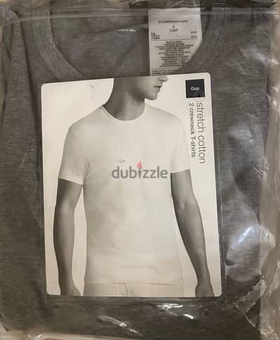 Gap 2 Tshirt Pack Stretch Cotton Men Grey