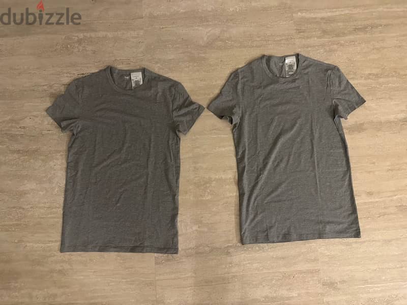 Gap 2 Tshirt Pack Stretch Cotton Men Grey 1