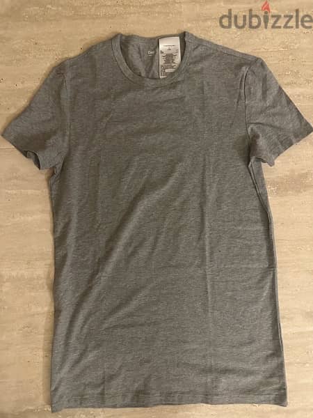 Gap 2 Tshirt Pack Stretch Cotton Men Grey 2