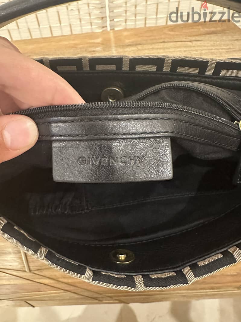 Givenchy Black/Grey Monogram Canvas and Leather Hobo 2