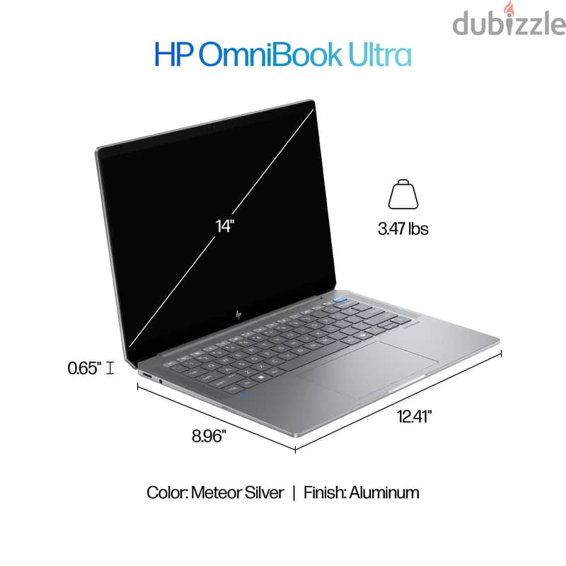 HP Omnibook Ultra Ryzen Ai 9, 32gb ram, 1tb nvme, 14 inch 2K touch, FD 10