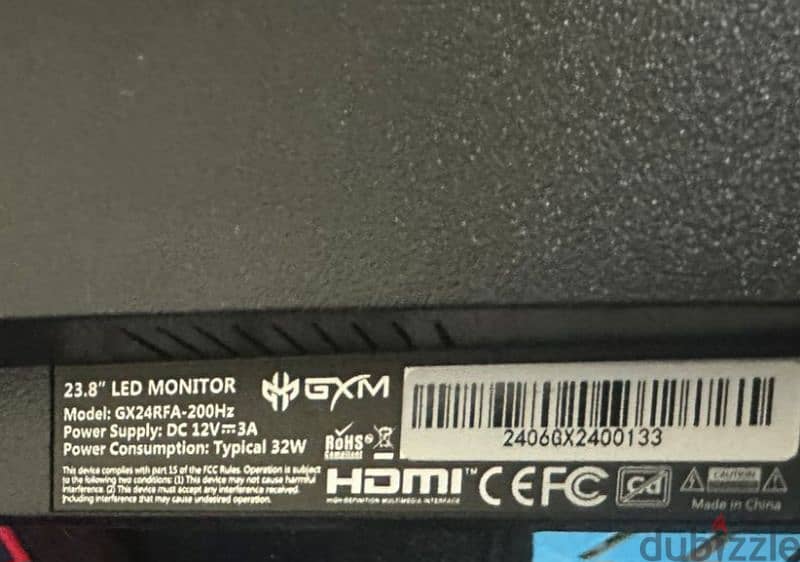 used 200hz GXM monitor 2