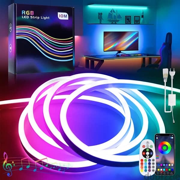 IOM LED RGB Neon 10M, WiFi 220-240V Smart Impermeabile IP65 Tubo LED 2