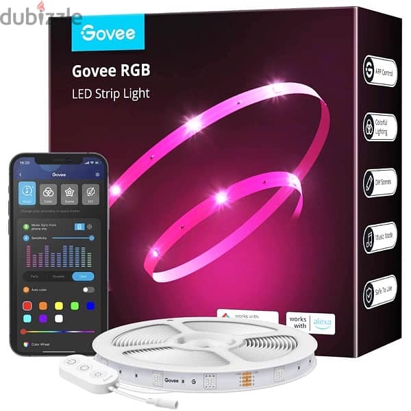 Govee WiFi LED Strip Lights, 32.8ft RGB Strip 10M 0