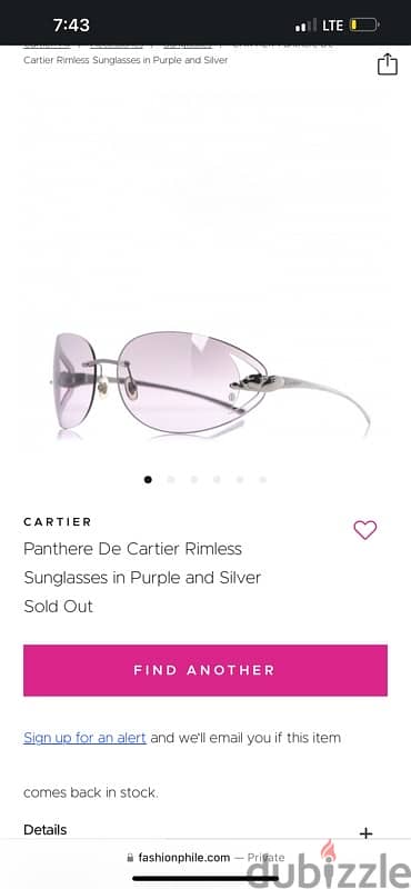 Cartier Sunglasses - Purple Panther of Cartier 110 Paris 2