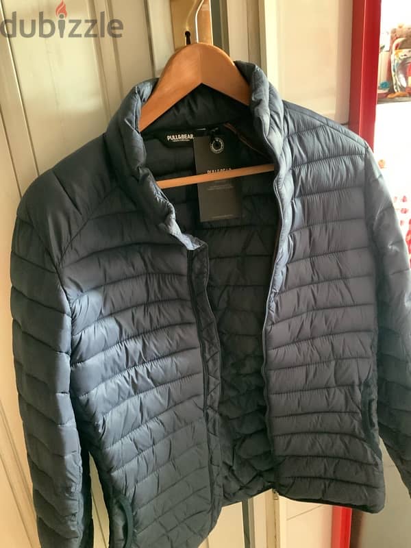 Piull&Bear navy blue jacket size small 0