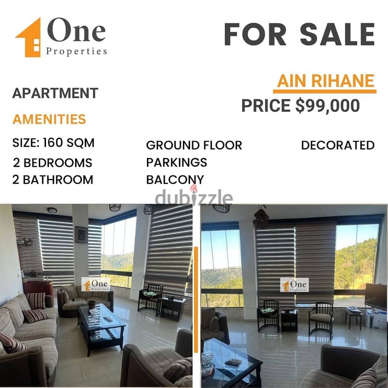 APARTMENT FOR SALE IN AIN RIHANE 0