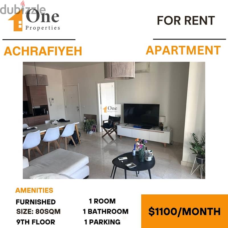 FURNISHED APARTMENT FOR RENT IN ACHRAFIYEH,GEITAWI 0