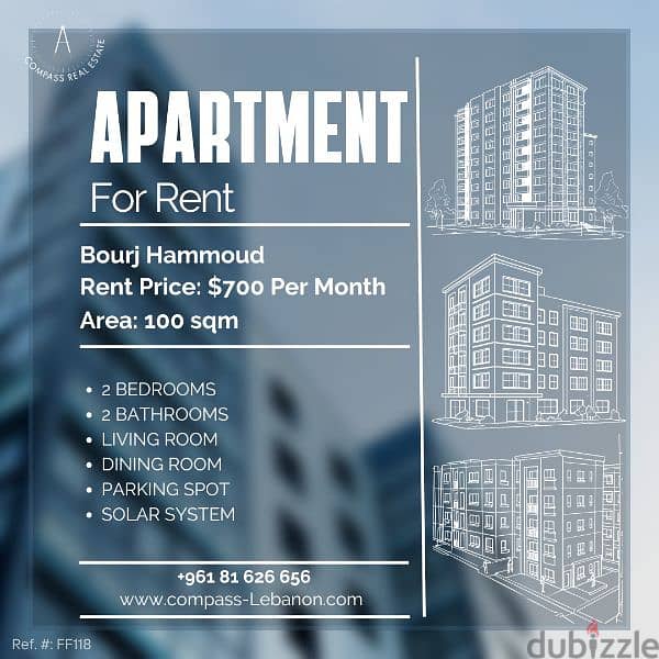 Apartment for Rent in Bourj Hammoud 0