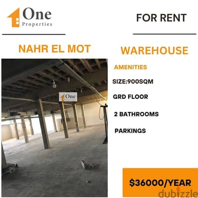 WAREHOUSE FOR RENT IN NAHR EL MOT