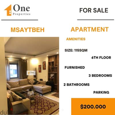 FURNISHED APARTMENT FOR SALE IN MSAYTBEH