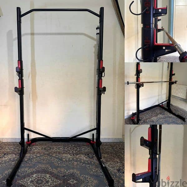 Squat Rack (With Pullup Bar) + Foldable Bench 0