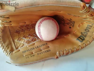 Wilson Baseball large leather glove plus ball