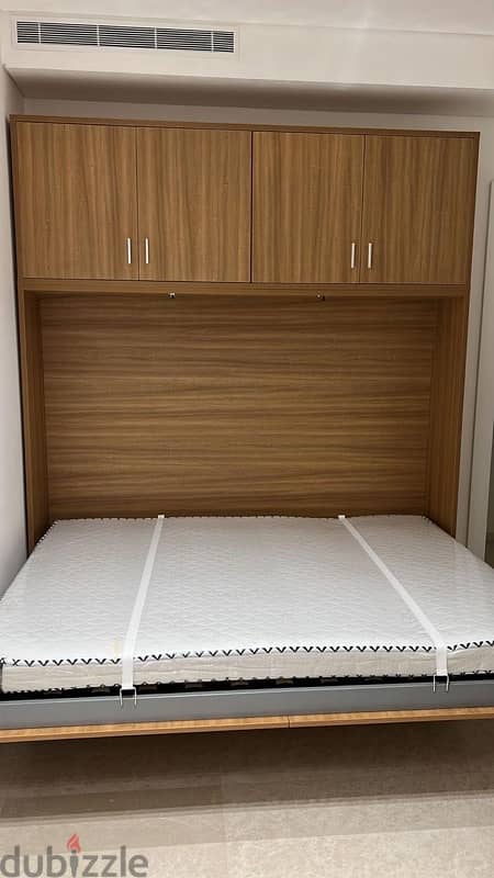 Queen Hidden Wall Bed + Mattress + Desk 3