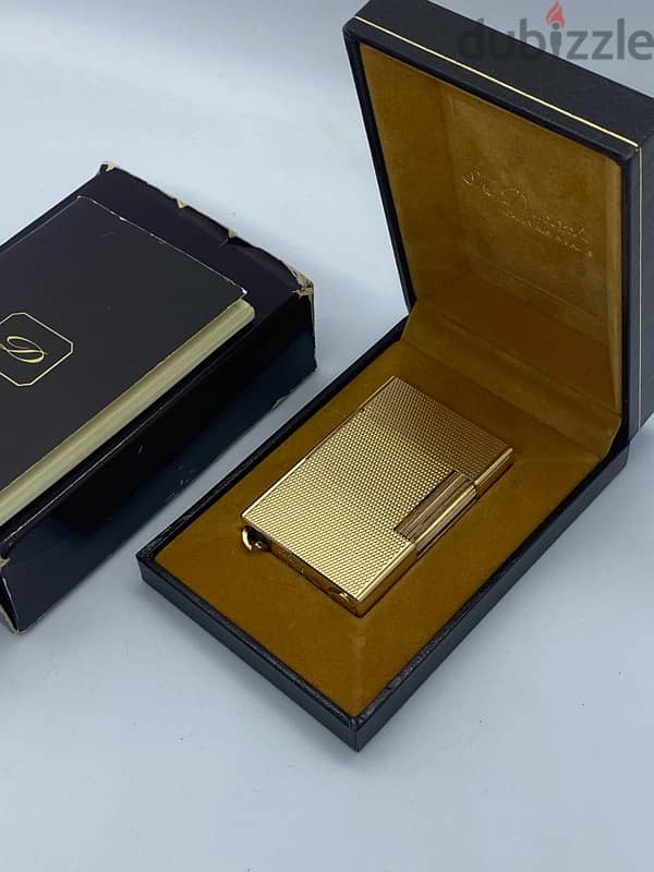 Dupont Paris Lighter Gold plated Original with box and papers 5