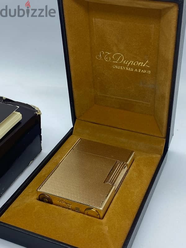 Dupont Paris Lighter Gold plated Original with box and papers 6