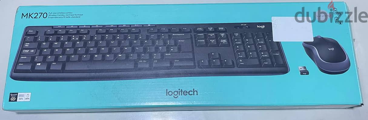 Logitech MK270 Wireless Keyboard "English/Arabic" and Mouse Combo 0