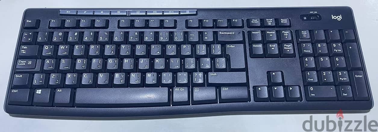 Logitech MK270 Wireless Keyboard "English/Arabic" and Mouse Combo 2