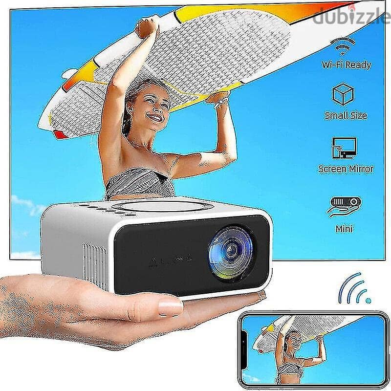 Portable projector 4k 7500 Lumens 1080p 3d Led Mini Wifi Video 0