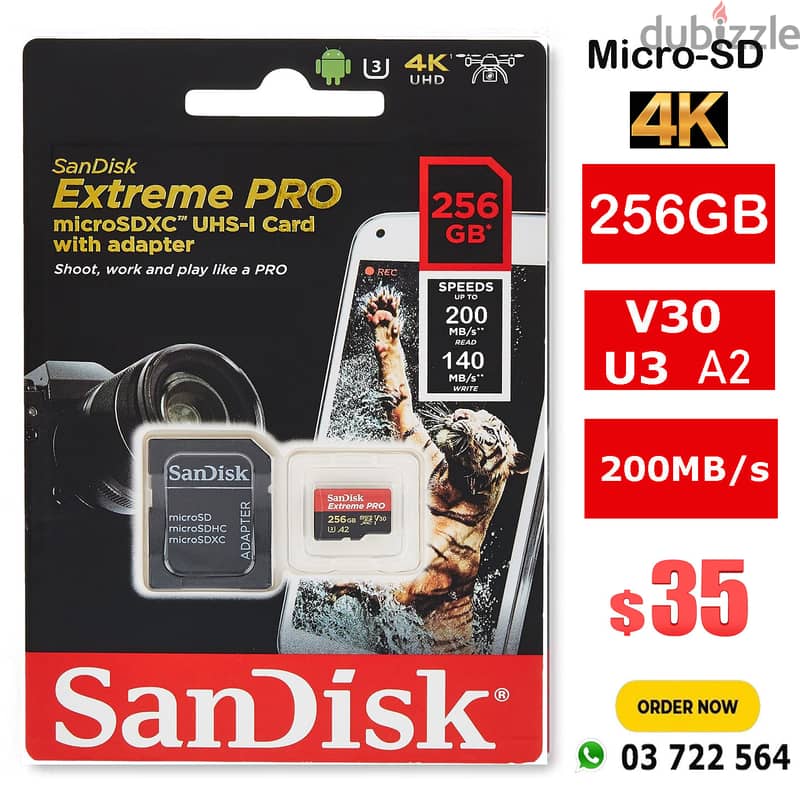 SanDisk Micro SD 4K V30 U3 1