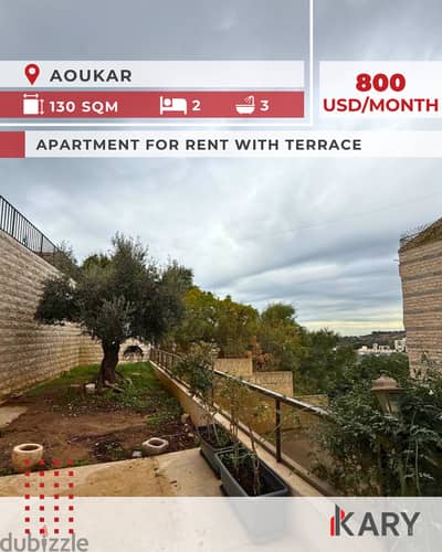 130m2 Apartment for Rent  in AOUKAR with 150m2 terrace - عوكر مع تراس