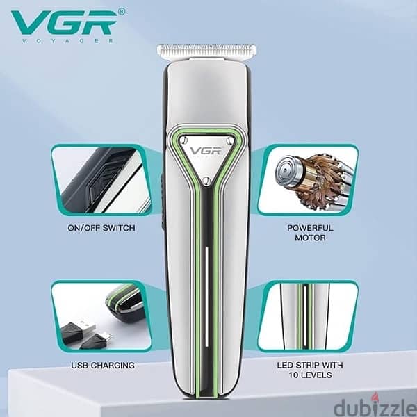 VGR V-008 Professional Hair Trimmer – PrecisionGrooming with USB Typc 3