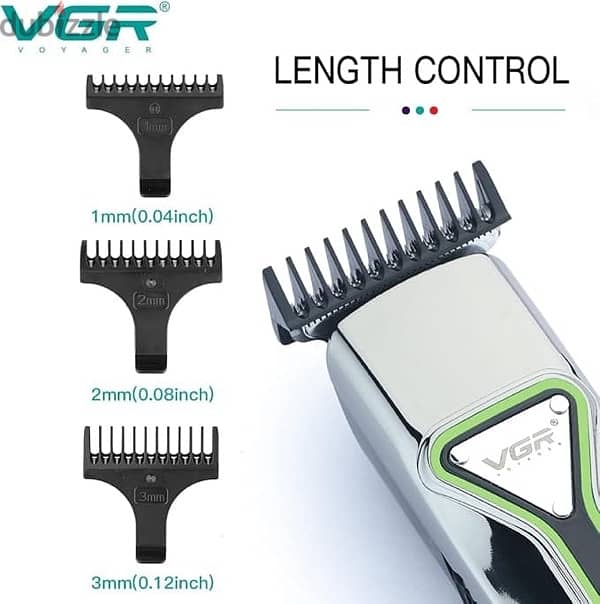 VGR V-008 Professional Hair Trimmer – PrecisionGrooming with USB Typc 5