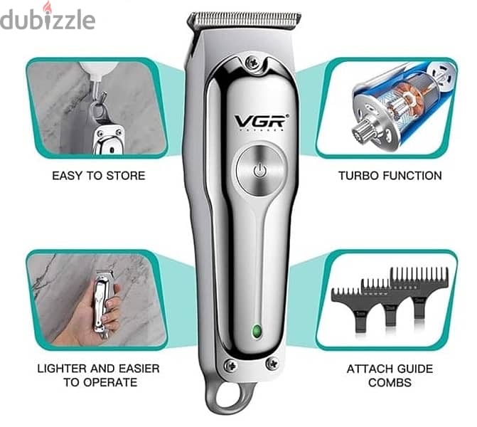 VGR V-008 Professional Hair Trimmer – Precision Grooming with USB Typc 1