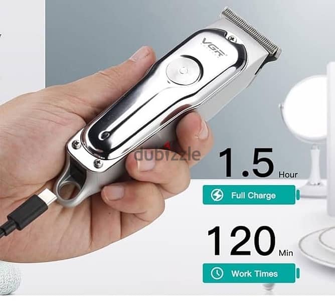 VGR V-008 Professional Hair Trimmer – Precision Grooming with USB Typc 2