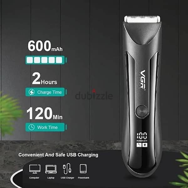 VGR Professional Hair & Beard Trimmer – Waterproof, Cordless 2