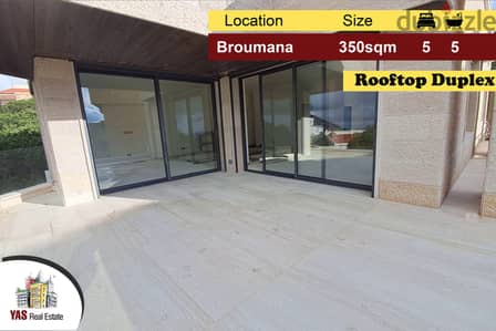 Broumana/Mar Chaaya 350m2 | 60m2 Terrace | Rooftop Duplex | AMK