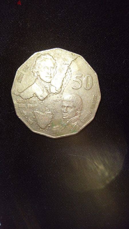 error rare 1998 Elizabeth 50 cent 1