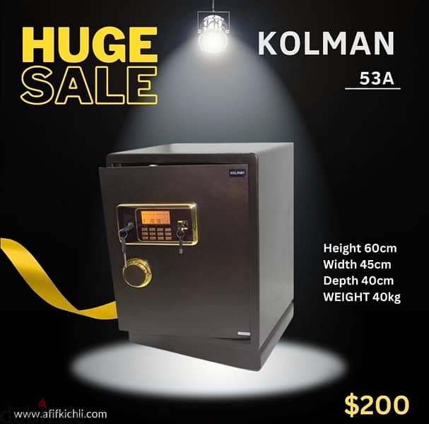 Kolman Safe Box all Sizes New! 0