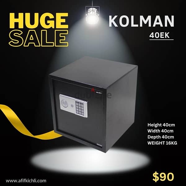 Kolman Safe Box all Sizes New! 1