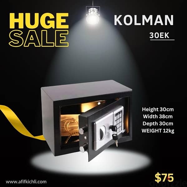 Kolman Safe Box all Sizes New! 3