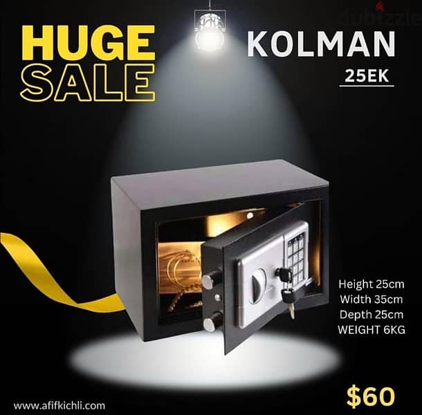 Kolman Safe Box all Sizes New! 5