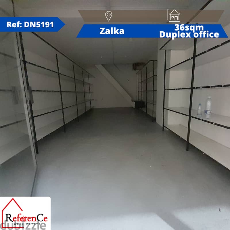 Duplex SHOP For Rent in Zalka محل دوبلكس للإيجار في الزلقا 0