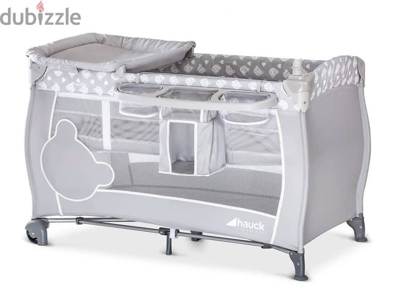 Portable & Foldable Baby Travel Crib with Changing Table + Mattress 1