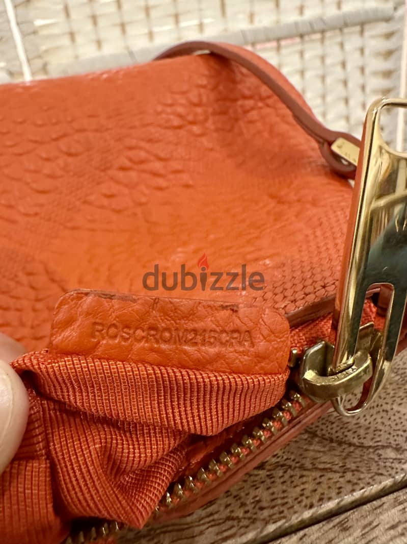 Burberry shoulder bag orange leather 2