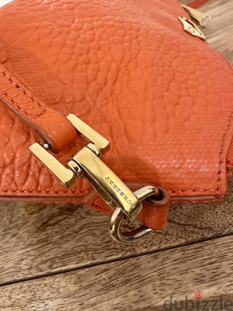 Burberry shoulder bag orange leather 4