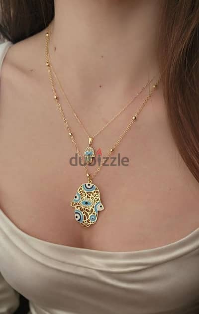 Gold Plated Hamsa Necklace