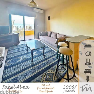 Sahel Alma | Furnished/Equipped 1 Bedroom Apt | Balcony | Open View