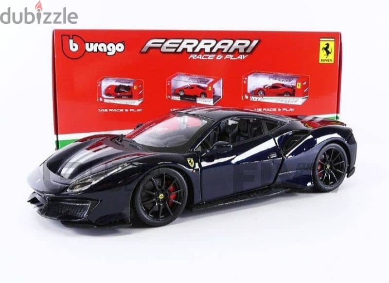 Ferrari 488 Pista diecast car model 1:24. 0