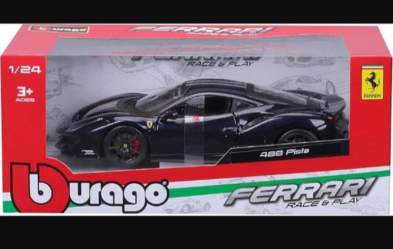 Ferrari 488 Pista diecast car model 1:24. 5