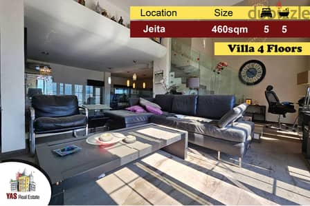 Jeita 460m2 | 350m2 Terrace | Villa | Ultra Prime Location |Luxury|TO