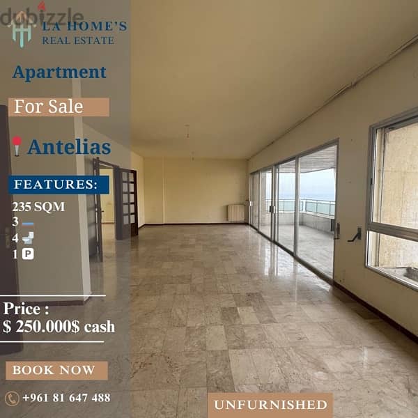 apartment for sale in Antelias شقة للبيع في أنطلياس 0