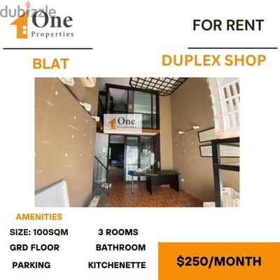 DUPLEX SHOP FOR RENT IN BLAT